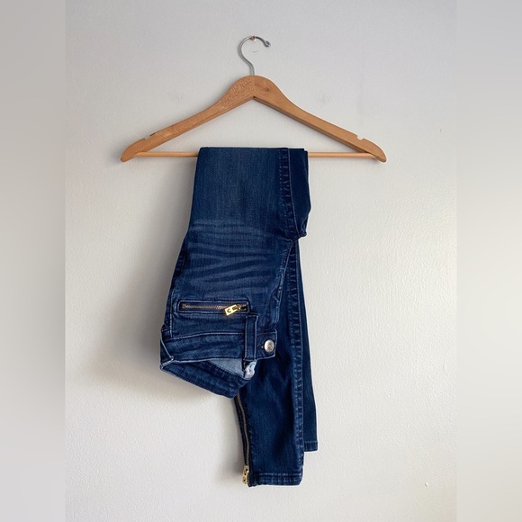 $229‼️TRUE RELIGION Super Skinny Jeans Buddha Big Stitch Ankle Mid Rise Y2K Dark - Picture 3 of 11